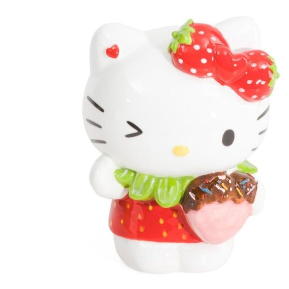 Hello Kitty Strawberry-Themed Ceramic Figurine - Picture 1 of 7